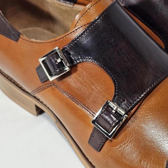 Steven Land Men\'s Size 12 M Genuine Leather Monk Strap Dress Shoes SL0069 main image 7